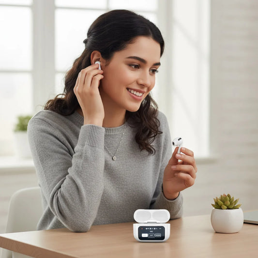 A9 Pro ANC Bluetooth 5.4 Wireless Earbuds with Smart Touch Screen – Active Noise Cancellation, Hi-Fi Stereo Sound & HD Calling