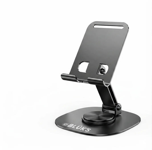 360° Rotating Foldable Mobile Stand – Heavy Metal Adjustable Phone Holder with Anti-Slip Base