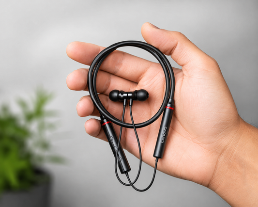 Lenovo HE05 Wireless Neckband – Bluetooth 5.0 Magnetic Earbuds