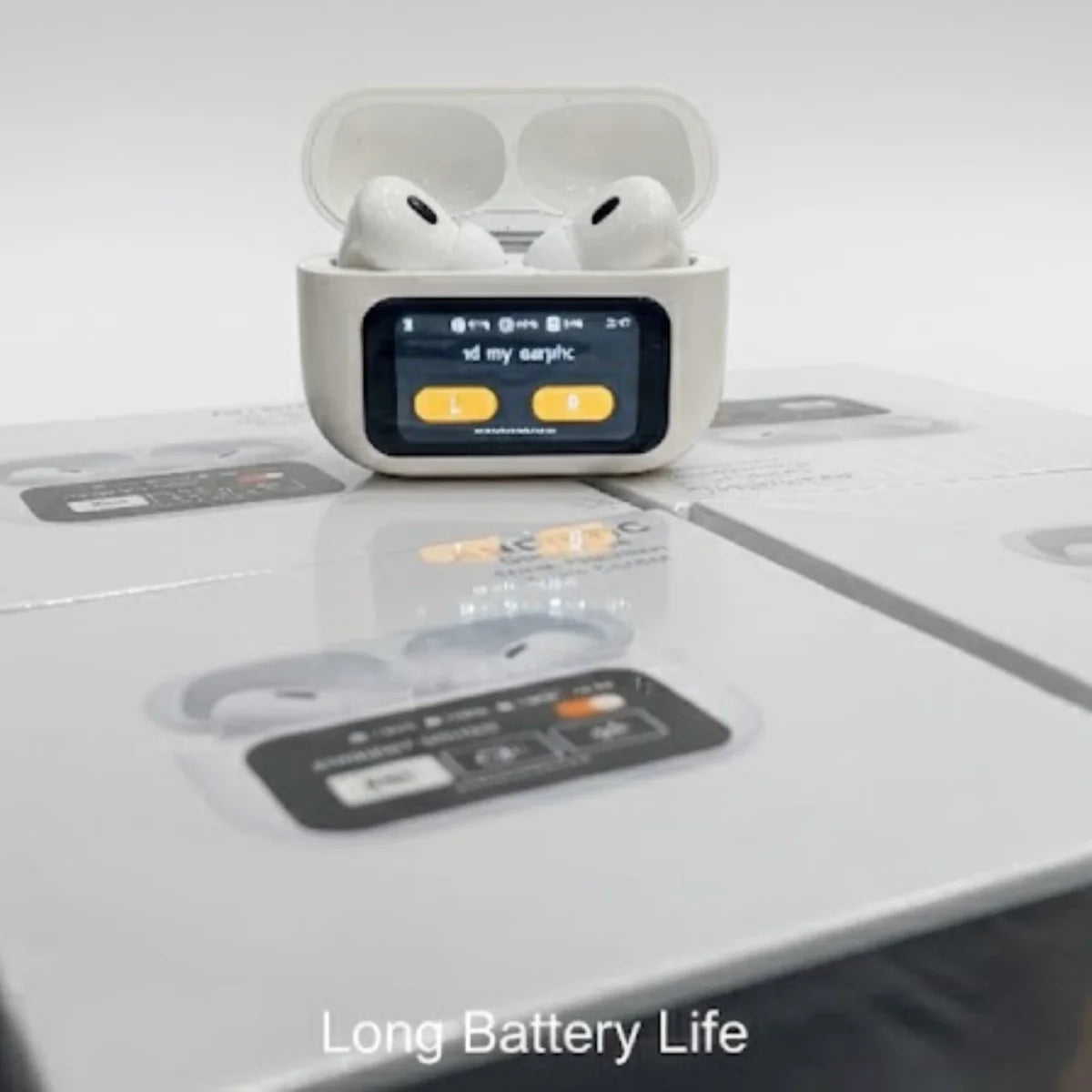 A9 Pro ANC Bluetooth 5.4 Wireless Earbuds with Smart Touch Screen – Active Noise Cancellation, Hi-Fi Stereo Sound & HD Calling